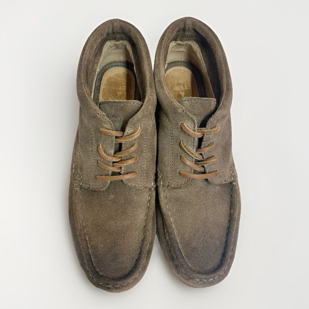 FRYE Women’s Brown Suede 4-Eye Quincy Chukka Oxford Booties Rawhide Laces SZ 6.5